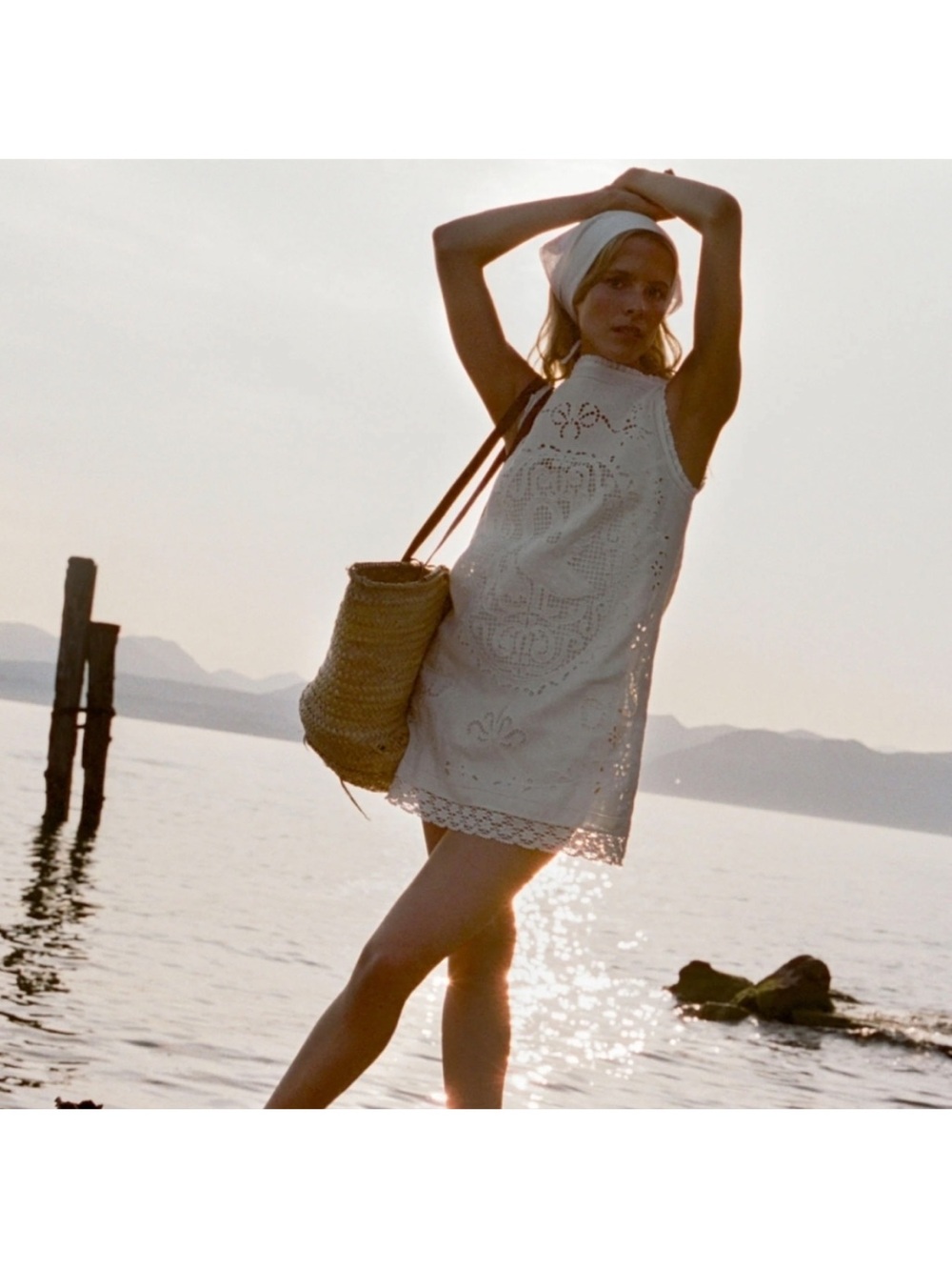 DOEN lucina embroidered linen mini dress - Picture 2 of 5